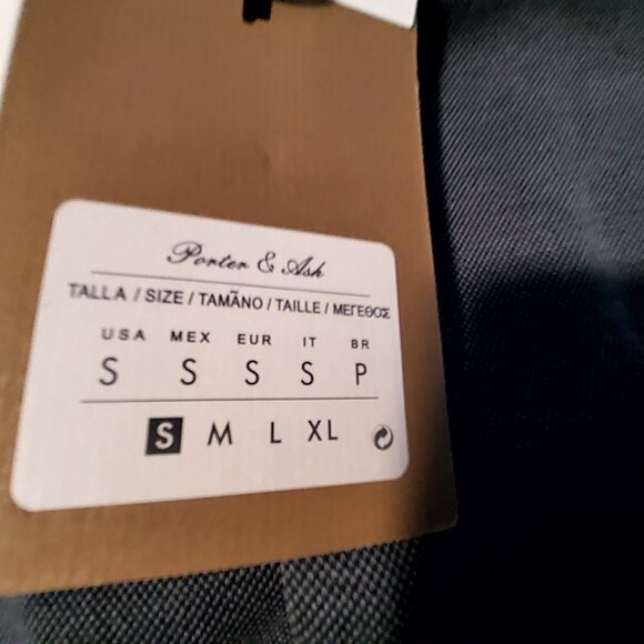 Porten & Ash Mens Modal Blend Short Sleeve Button-Up Shirt Size Small Gray - Picture 8 of 12